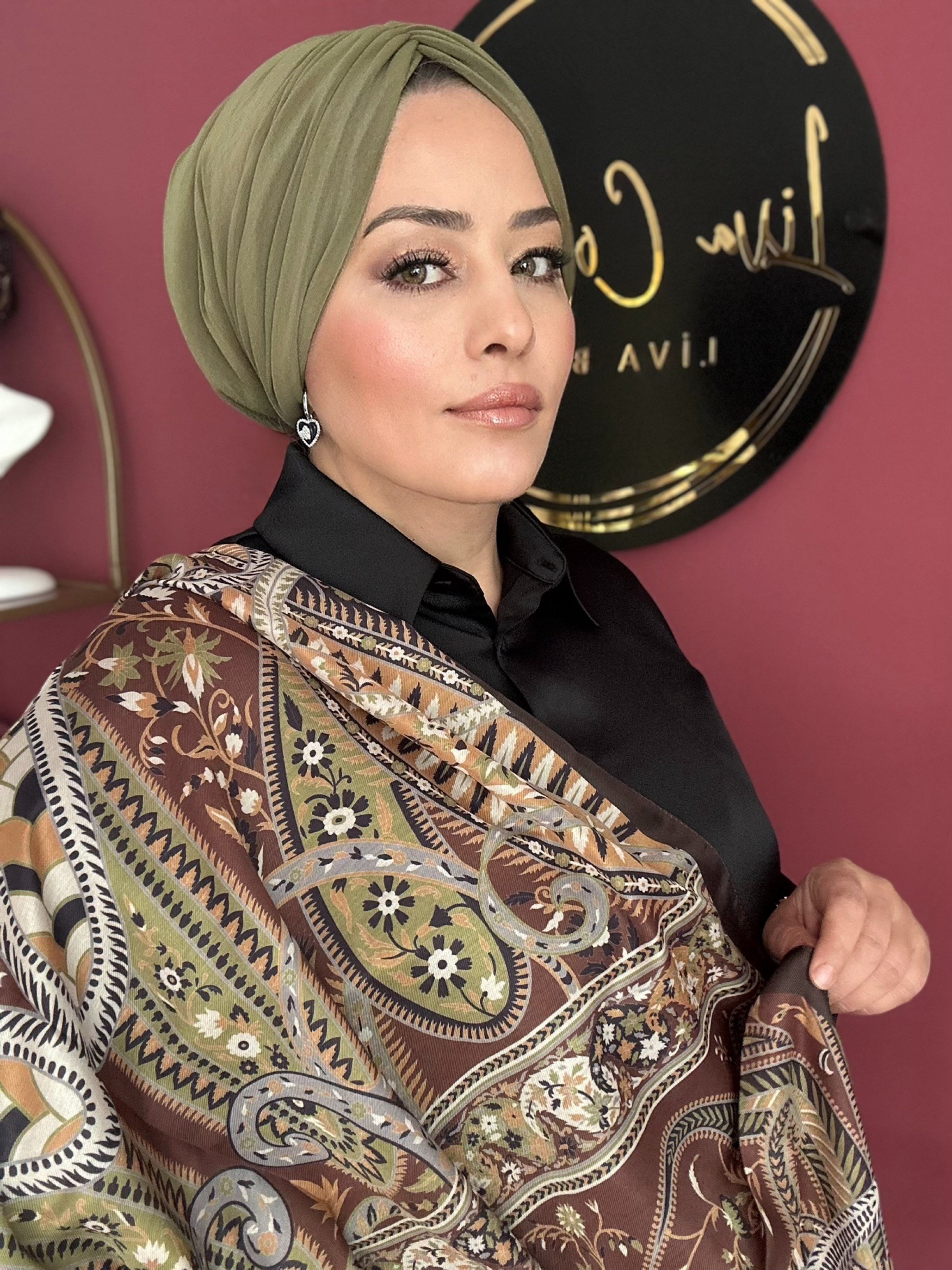KINA YEŞİLİ DRAPE DOLGULU BONE