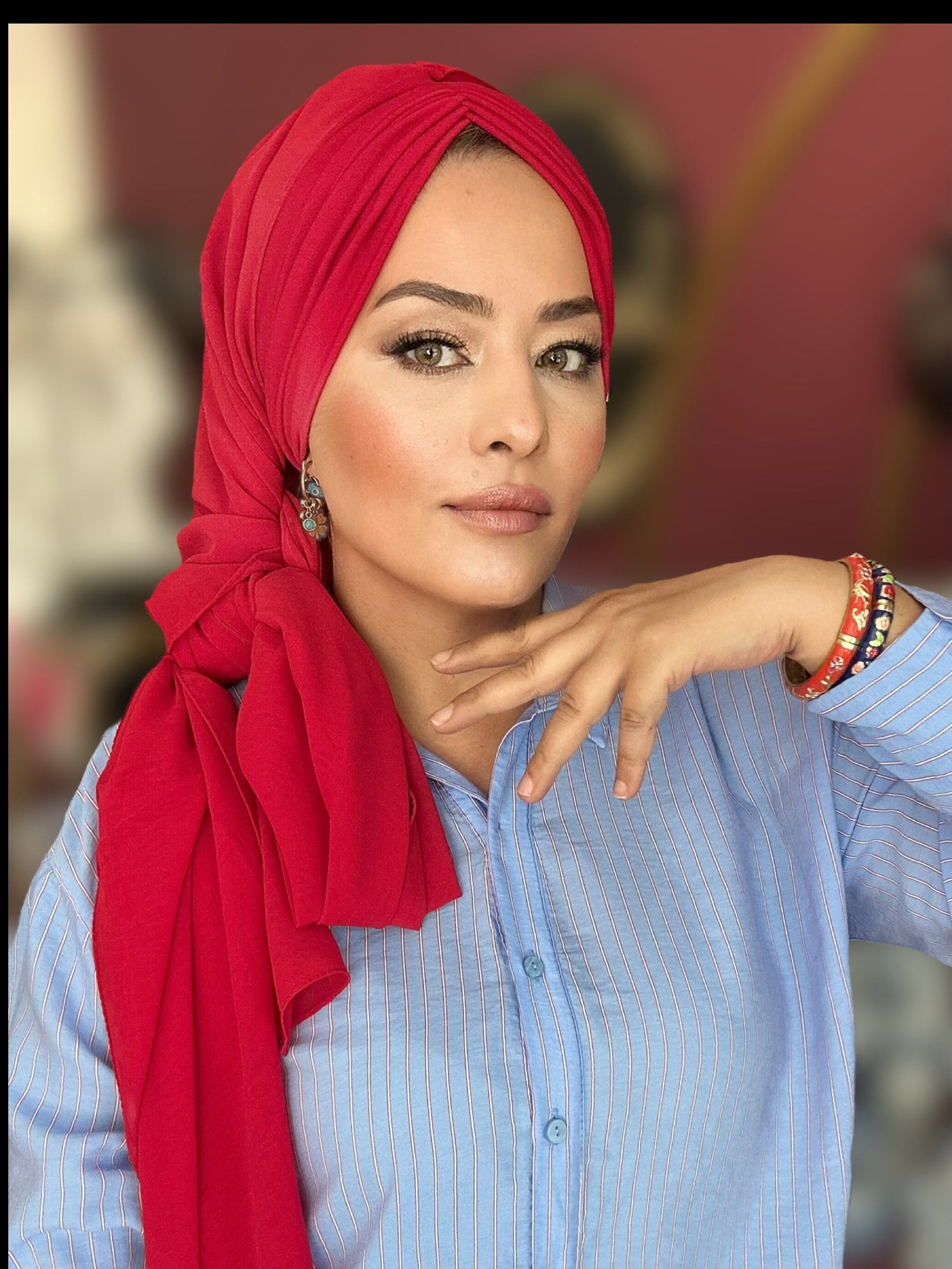KIRMIZI  DRAPE MODEL DOLGULU  BONEŞAL 