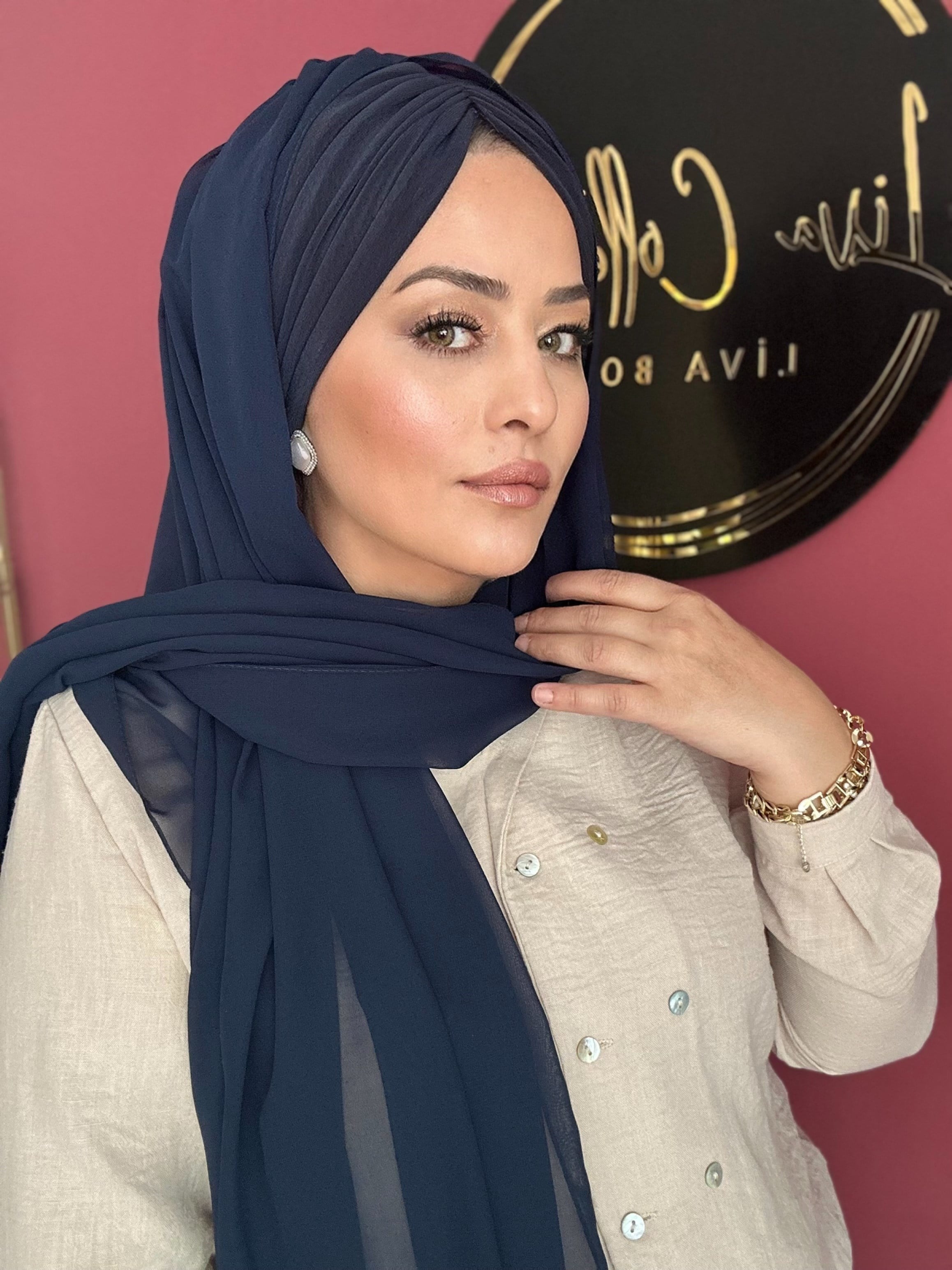 LACİVERT DRAPE MODEL DOLGULU BONEŞAL