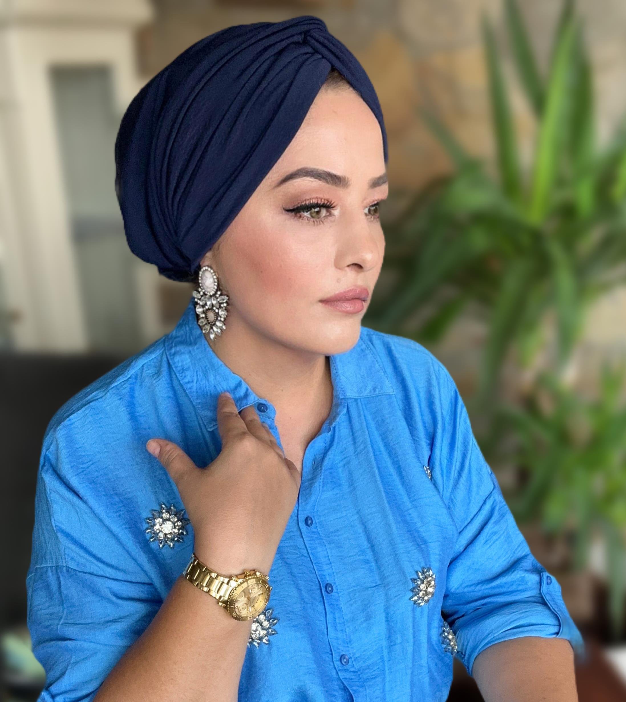 LACİVERT DÜĞÜM DOLGULU BONE