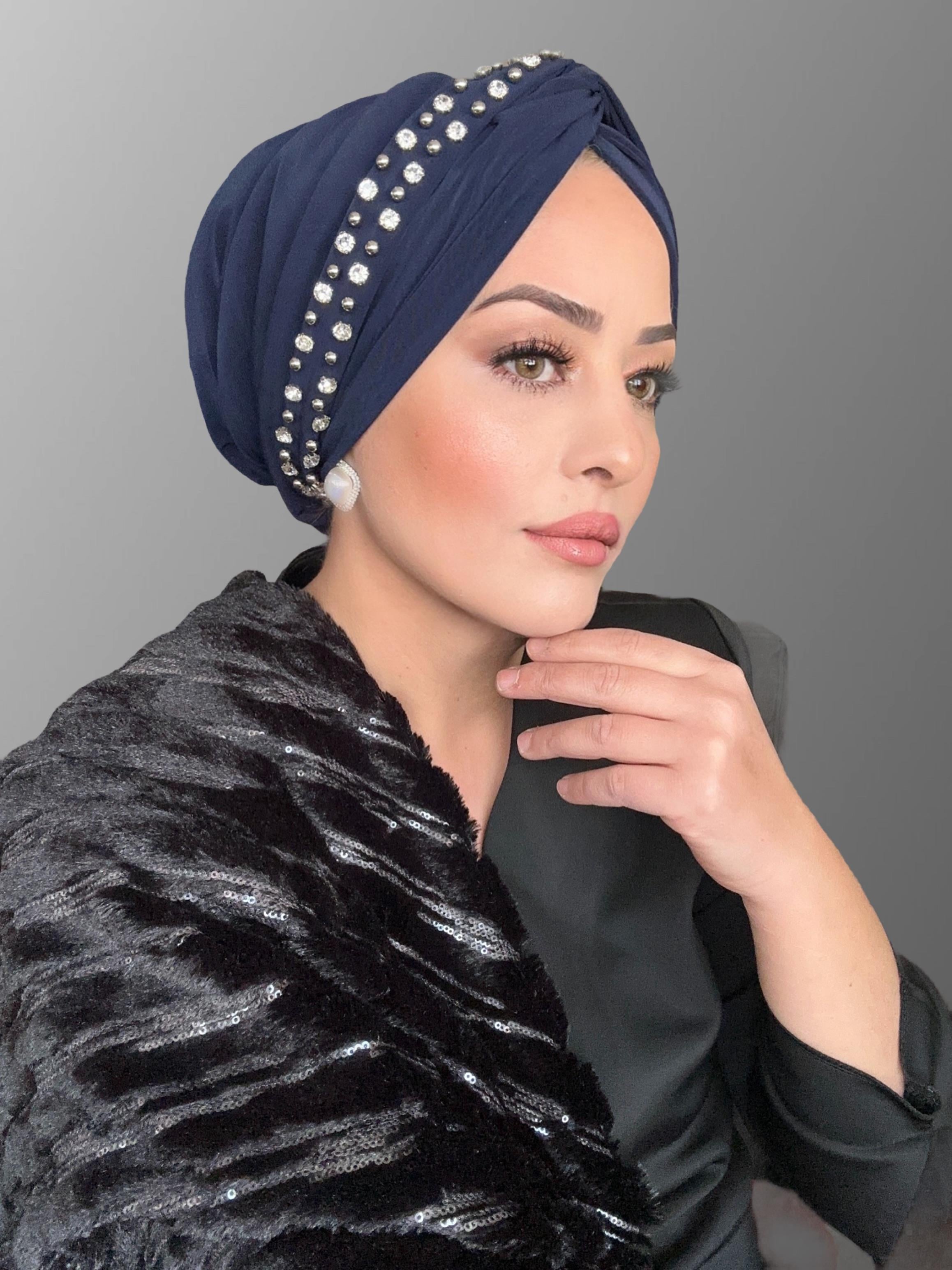 LACİVERT SUYOLU TAŞLI DOLGULU BONE