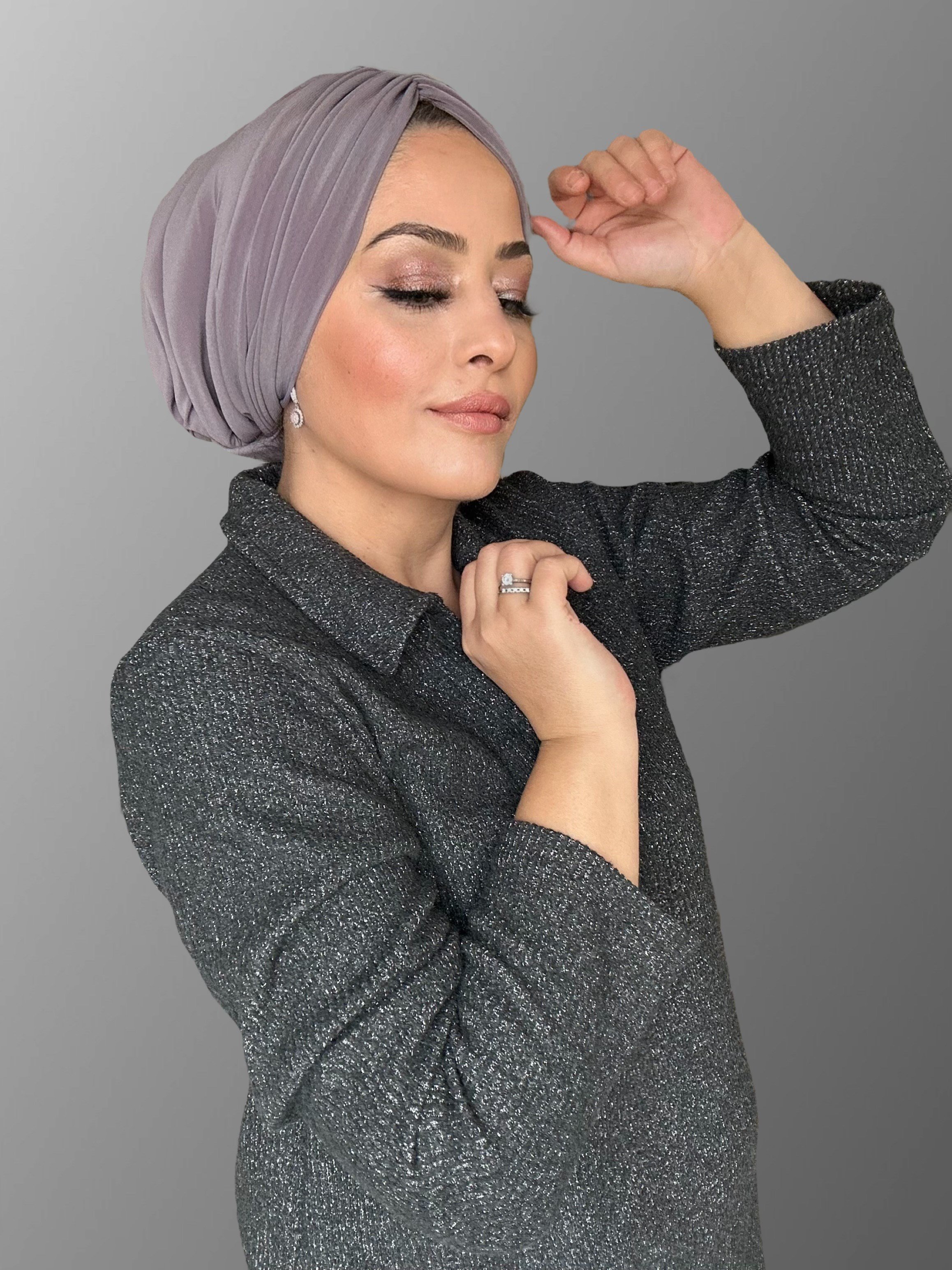 LEYLAK GRİ DRAPE DOLGULU BONE