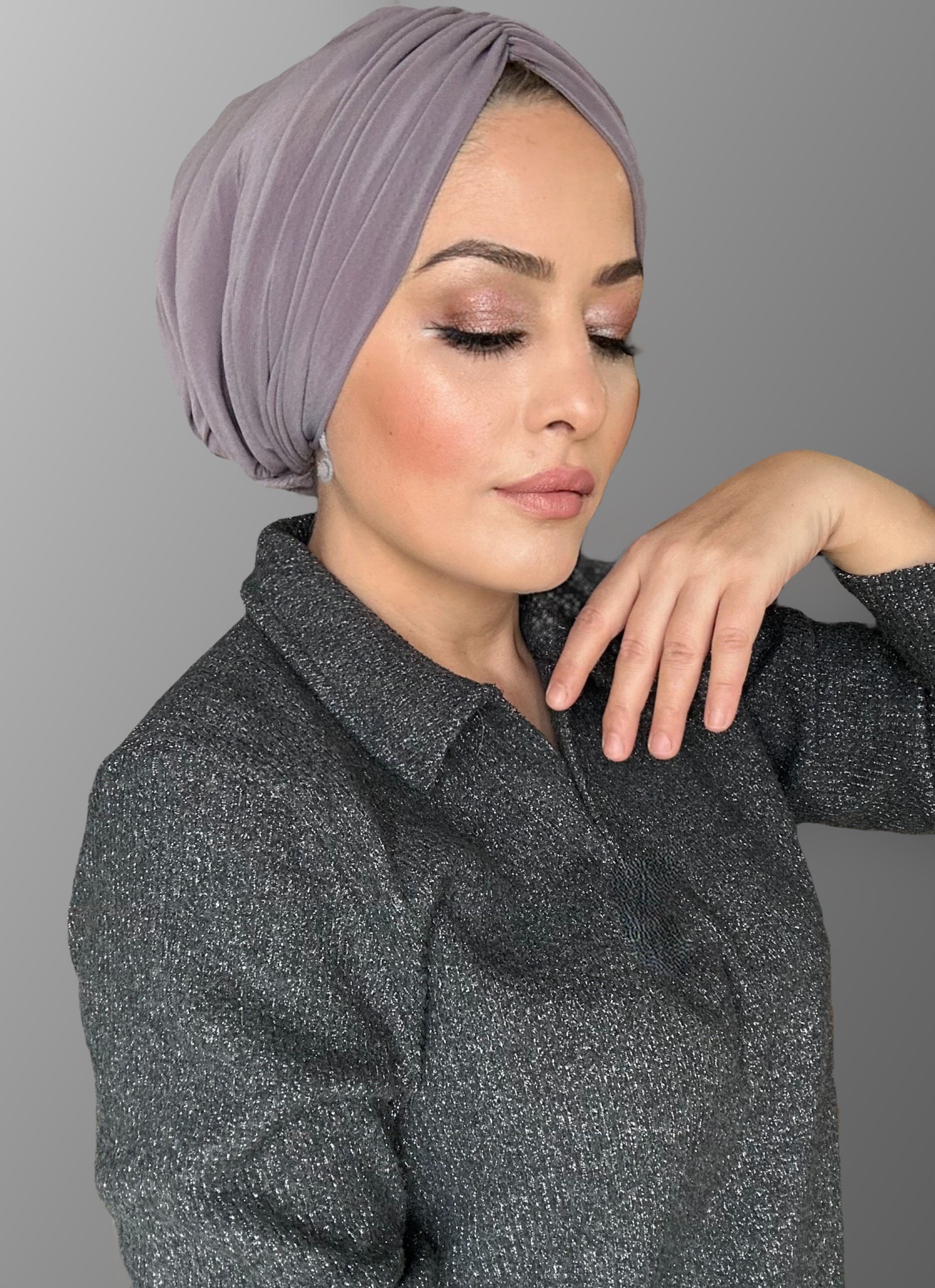 LEYLAK GRİ DRAPE DOLGULU BONE