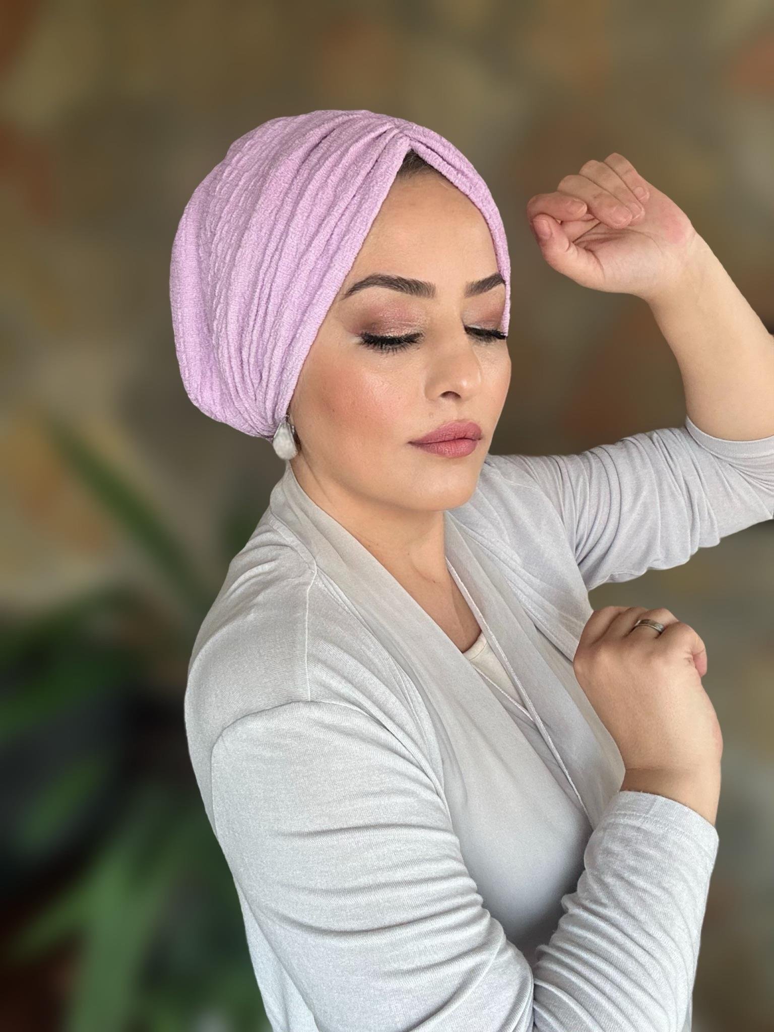 LİLA BÜRÜMCÜK DRAPE DOLGULU BONE
