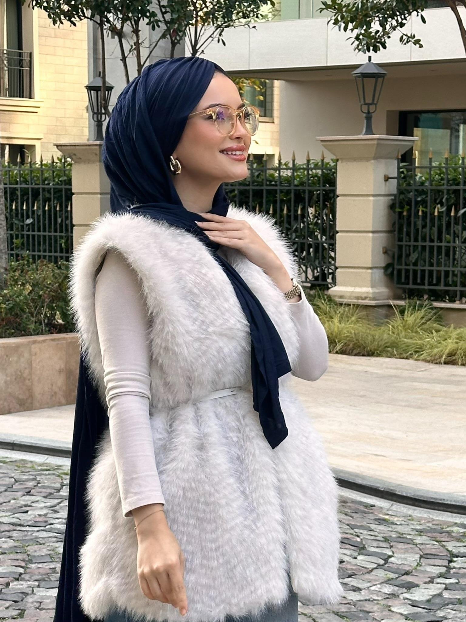 PENYE LACİVERT DRAPE MODEL  BONEŞAL