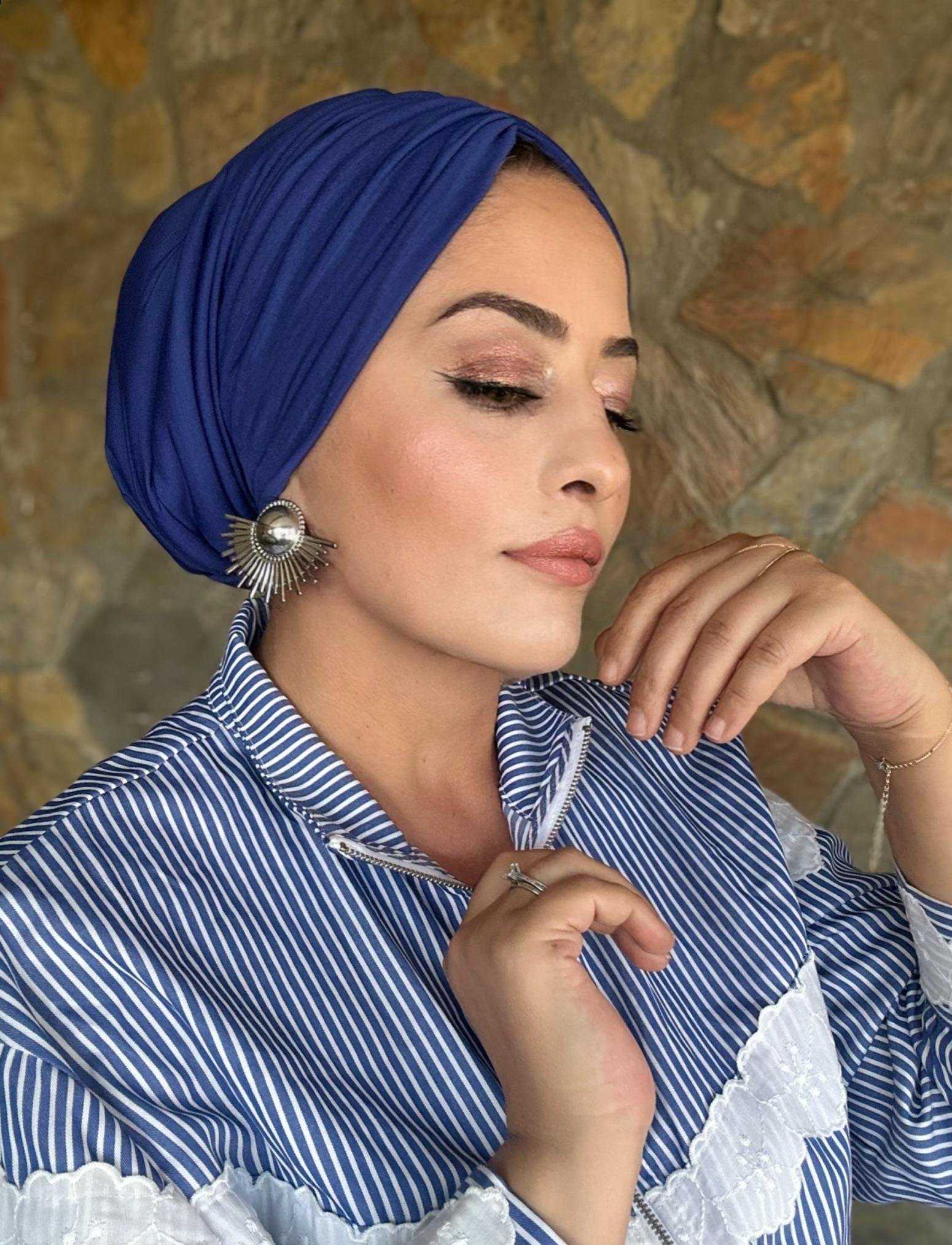 SAKS MAVİ DRAPE DOLGULU BONE