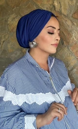 SAKS MAVİ DRAPE DOLGULU BONE
