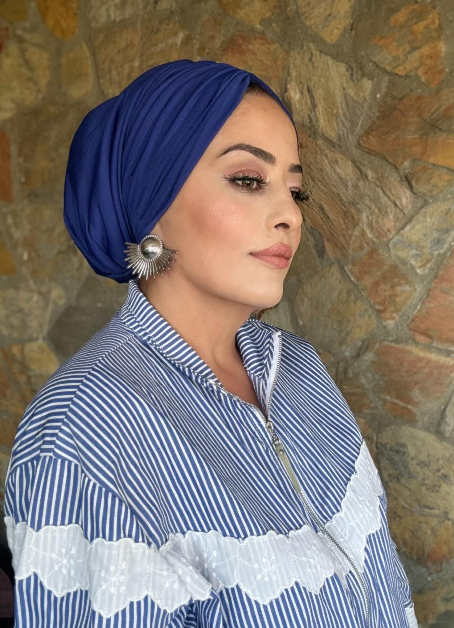 SAKS MAVİ DRAPE DOLGULU BONE