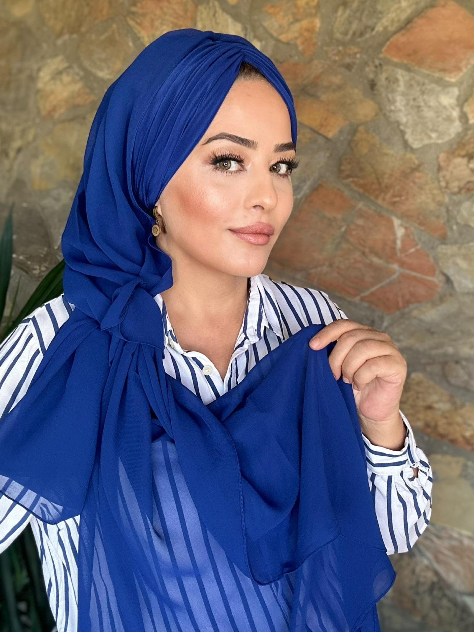 SAKS MAVİ DRAPE DOLGUSUZ BONEŞAL