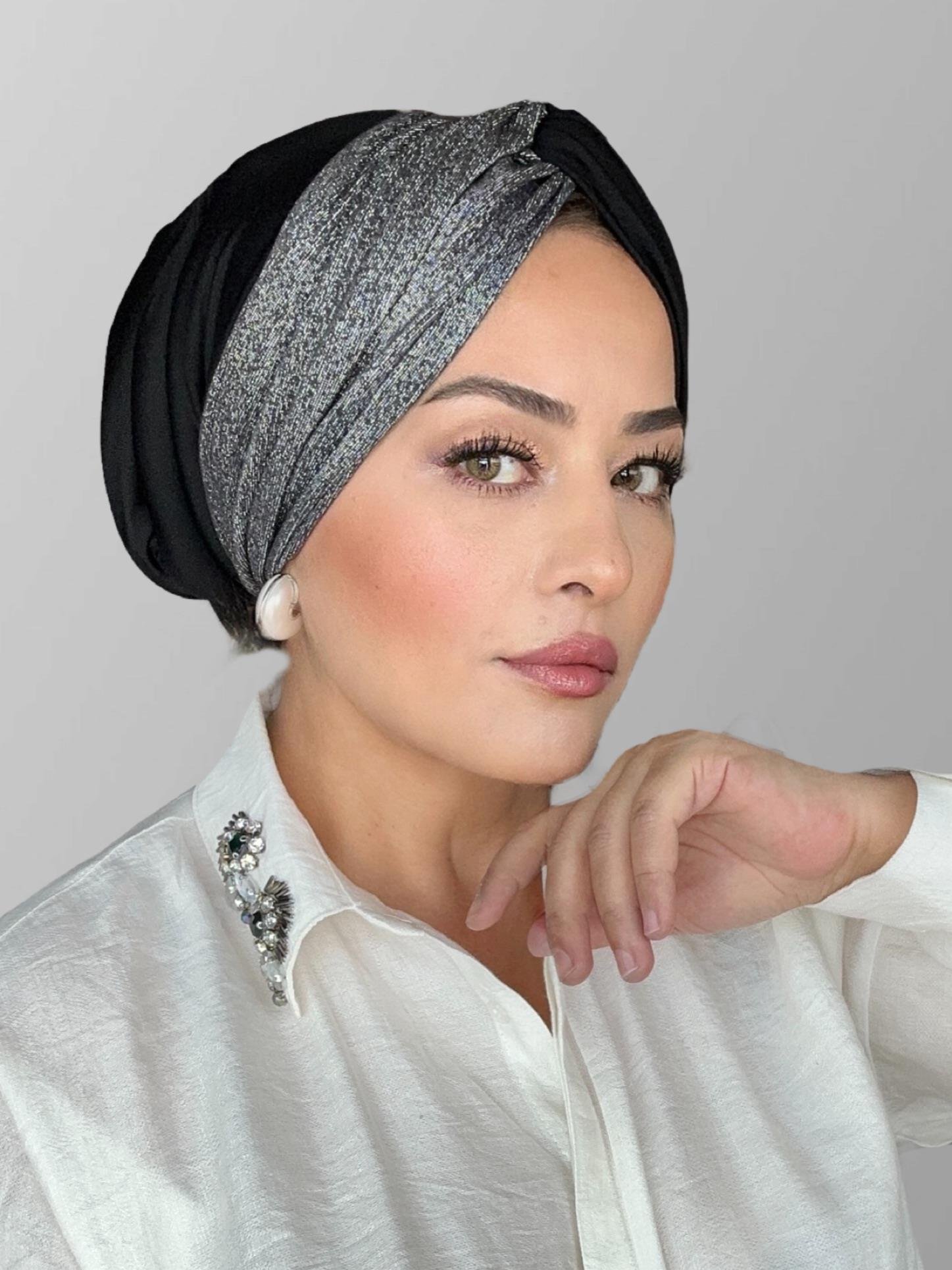 SİMLİ GRİ VE SİYAH DÜĞÜM MODEL DOLGULU BONE 