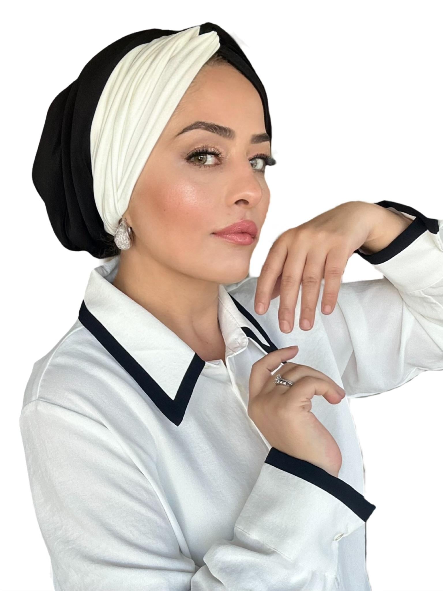 SİYAH BEYAZ DÜĞÜM DOLGULU BONE