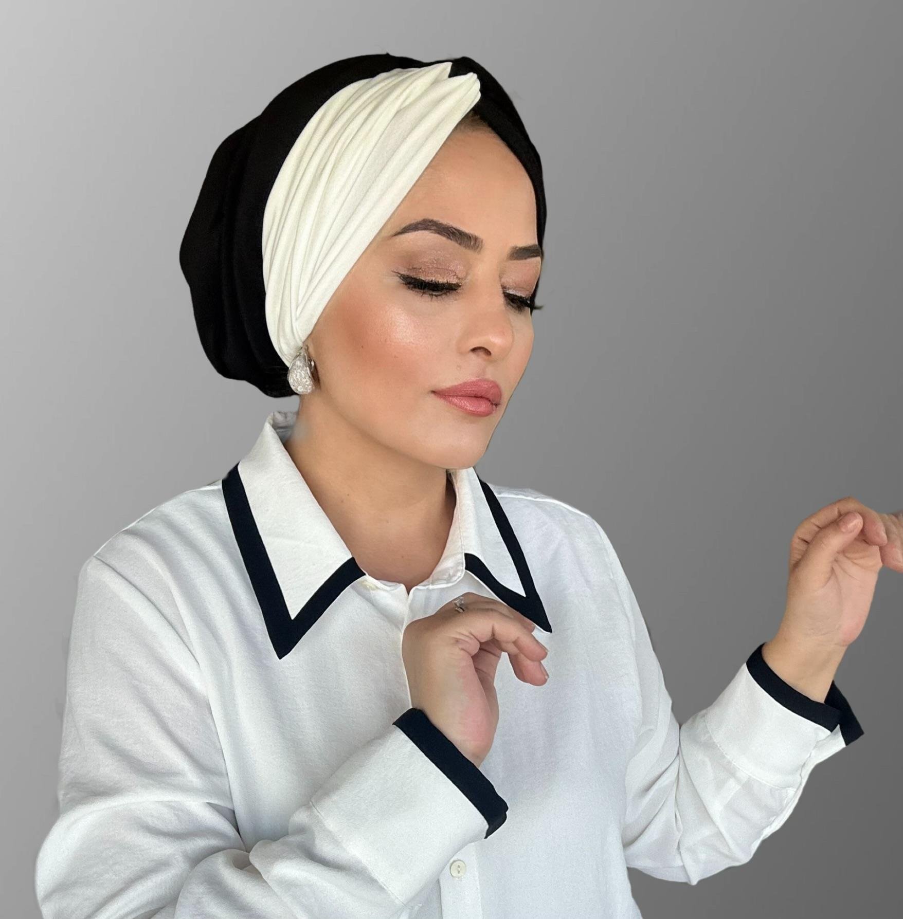 SİYAH BEYAZ DÜĞÜM DOLGULU BONE