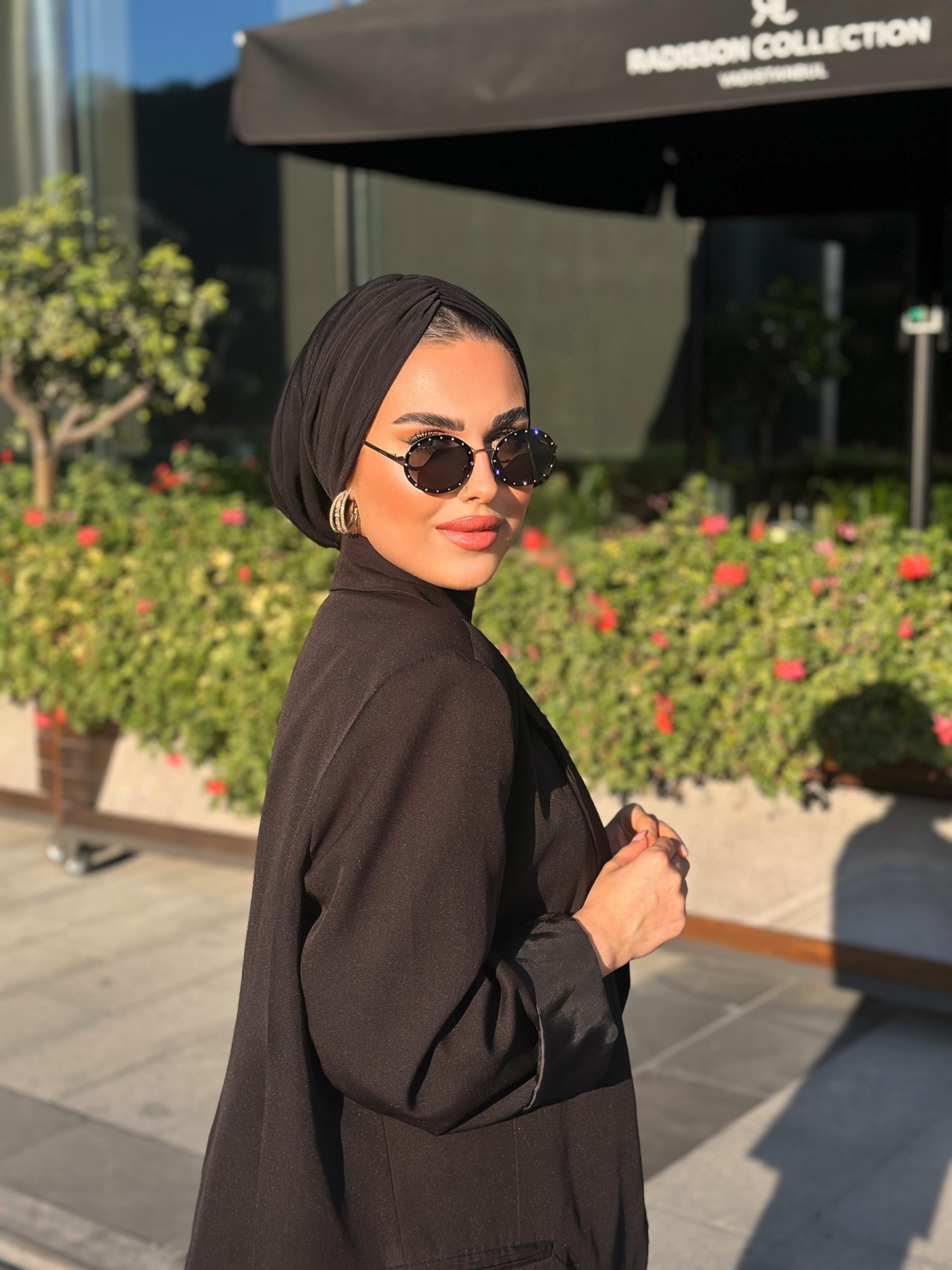 SİYAH DRAPE DOLGULU BONE