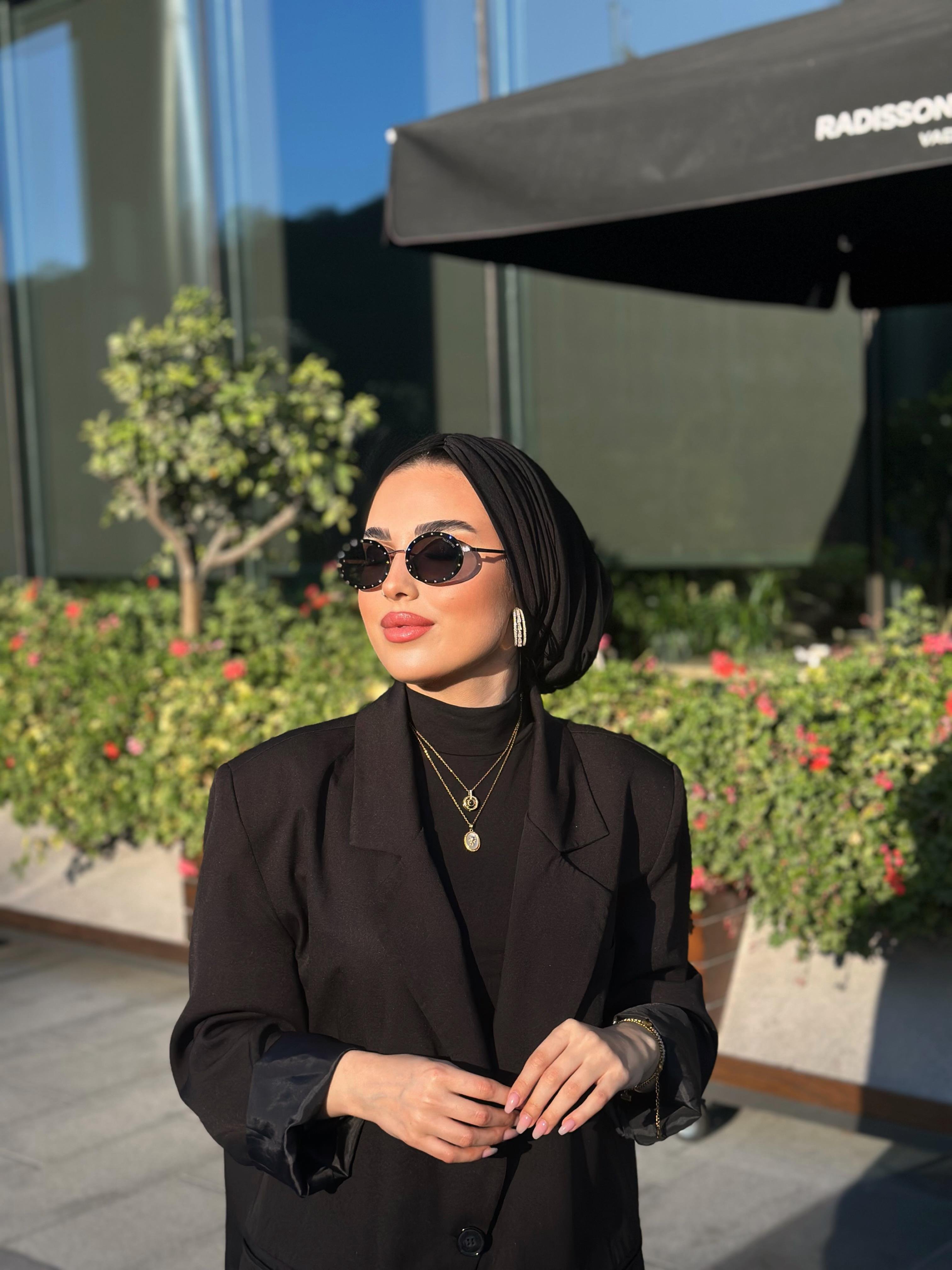 SİYAH DRAPE DOLGULU BONE