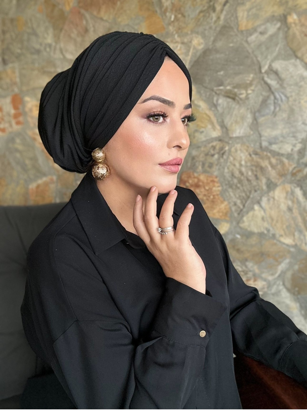 SİYAH DRAPE  DOLGUSUZ BONE