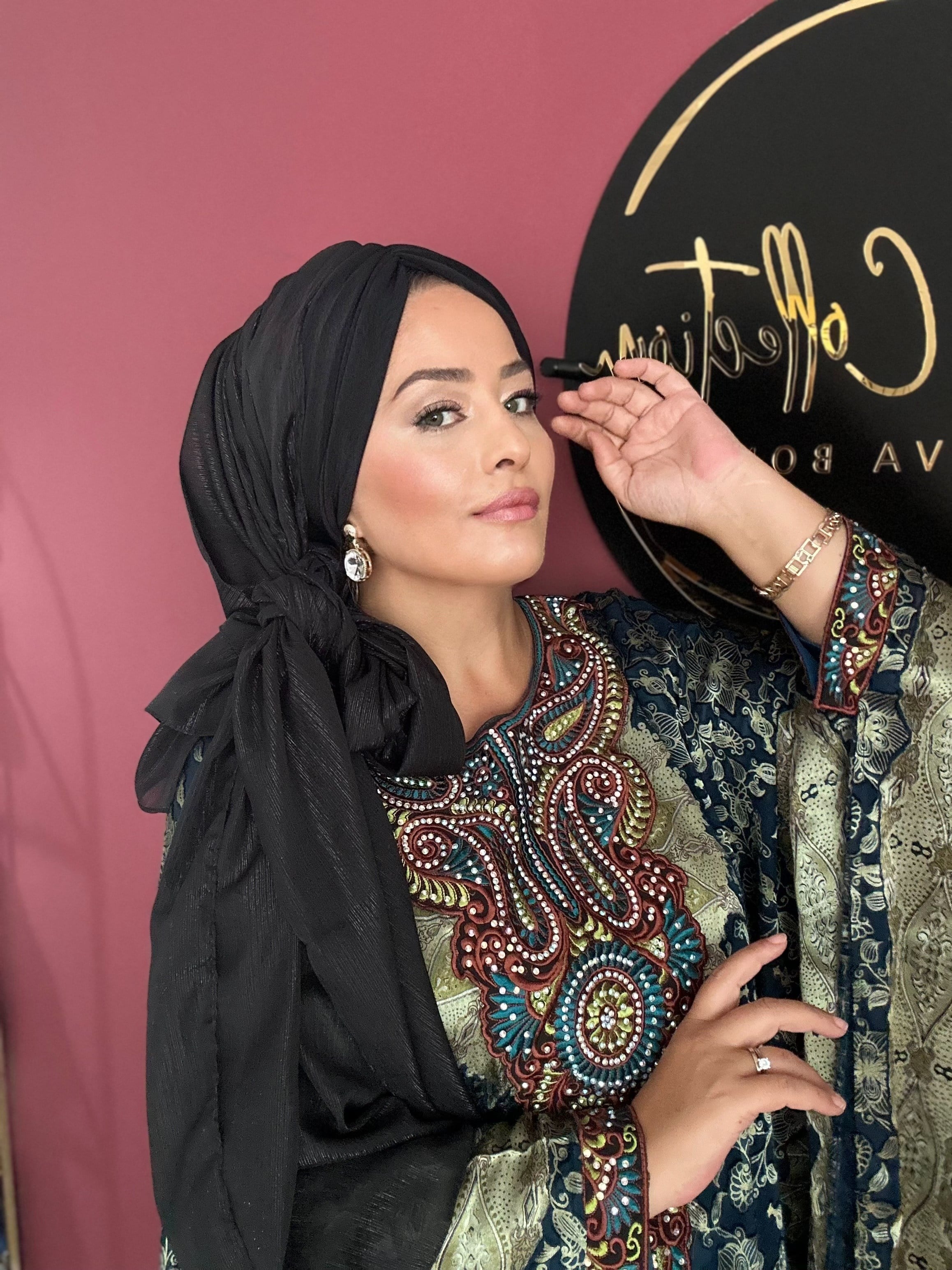 SİYAH SİMLİ  DRAPE MODEL DOLGULU BONEŞAL