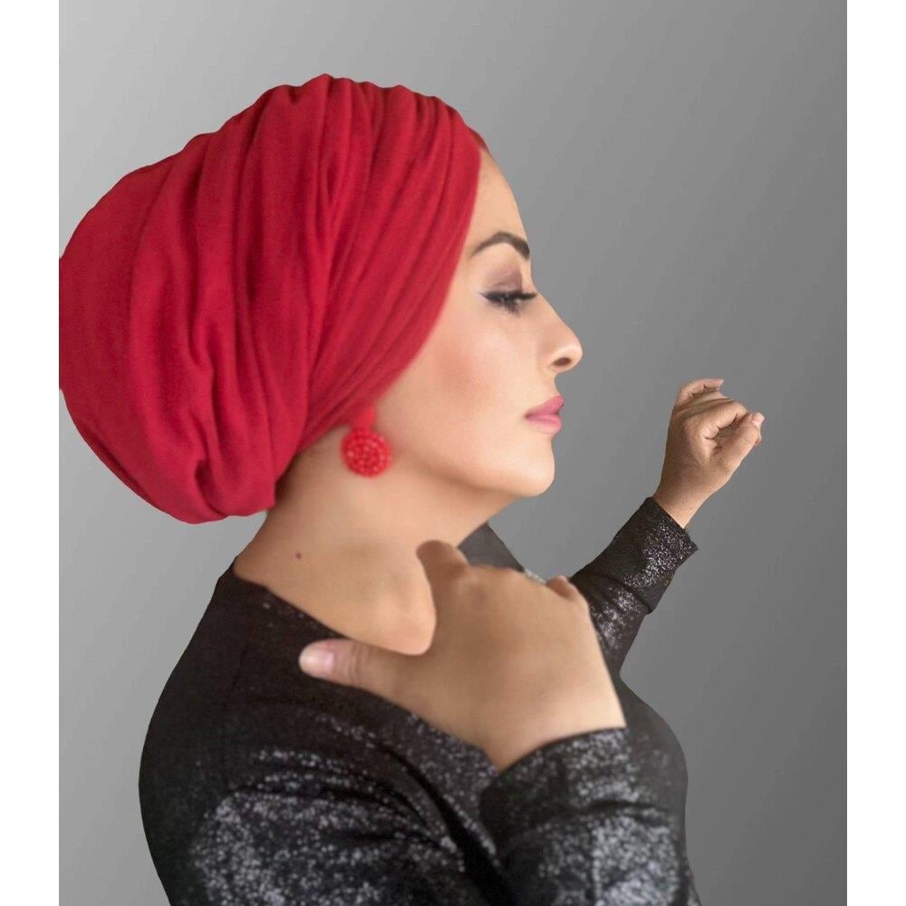 Tüllü kırmızı drape model dolgusuz
