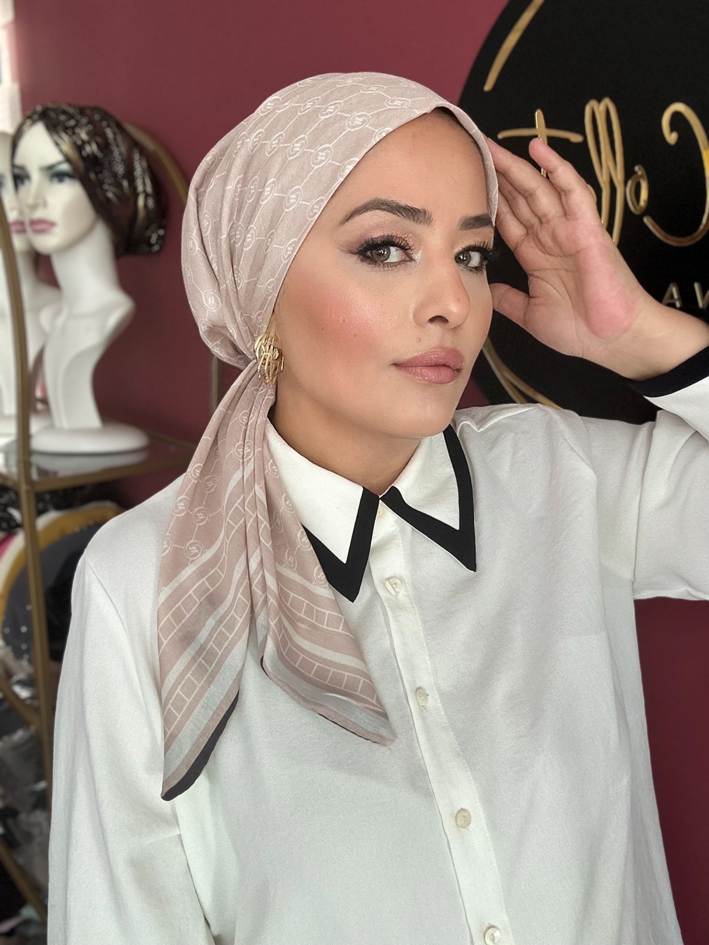 VİZON PUDRA PR DESEN EŞARP BONE