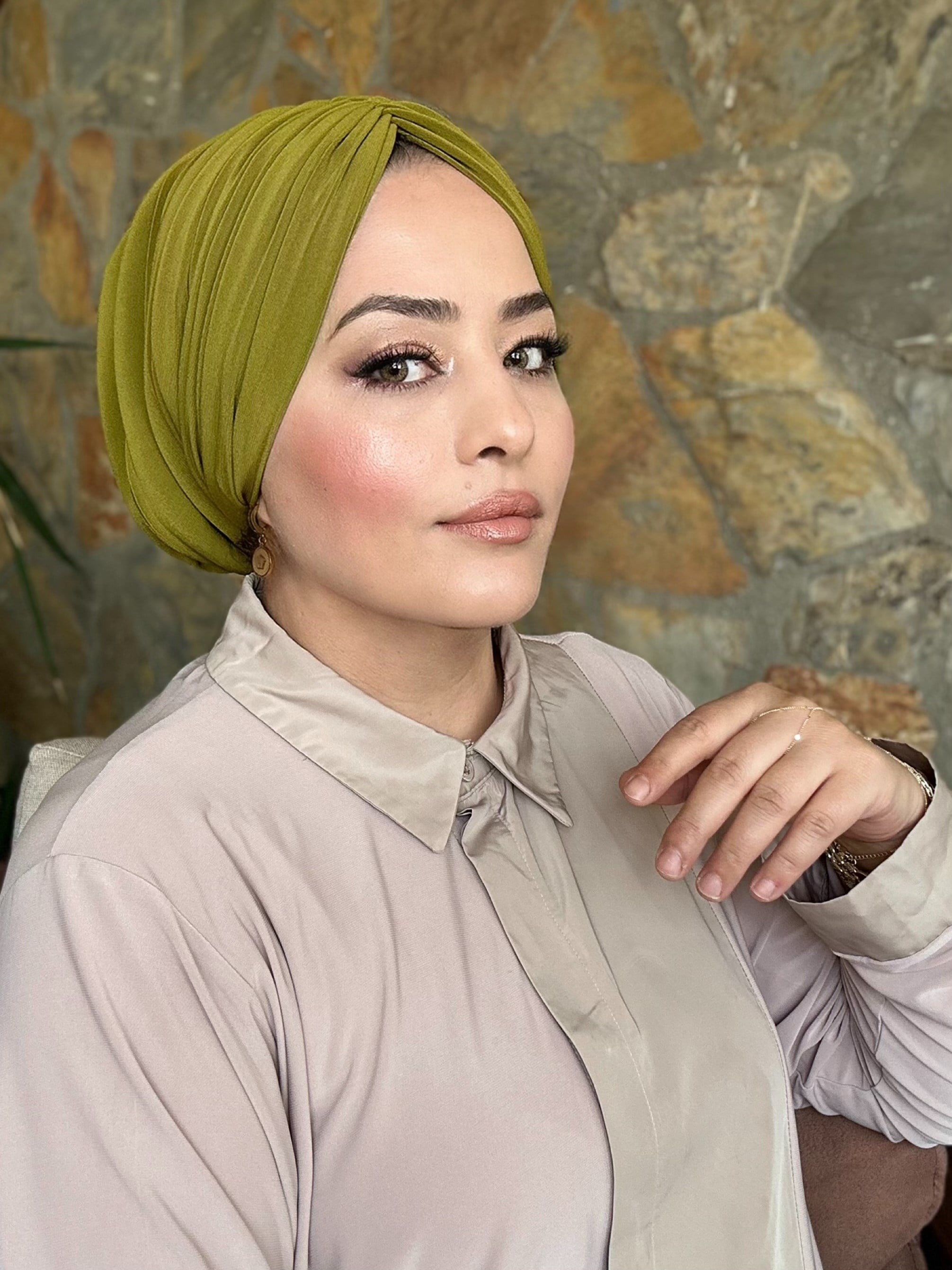 YAĞ YEŞİLİ DRAPE DOLGULU BONE