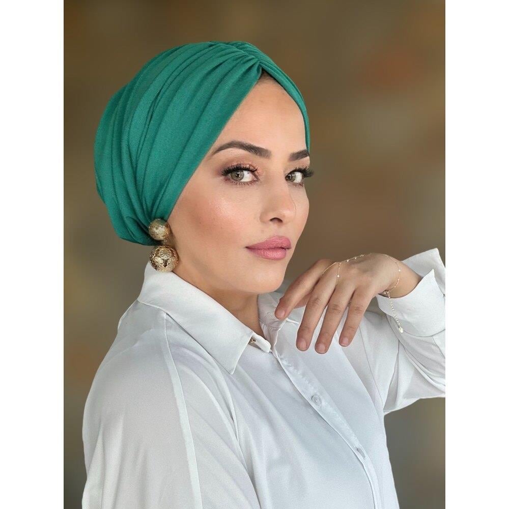 Yeşil dolgulu drape bone