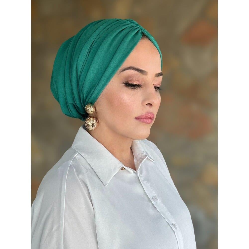 Yeşil dolgulu drape bone