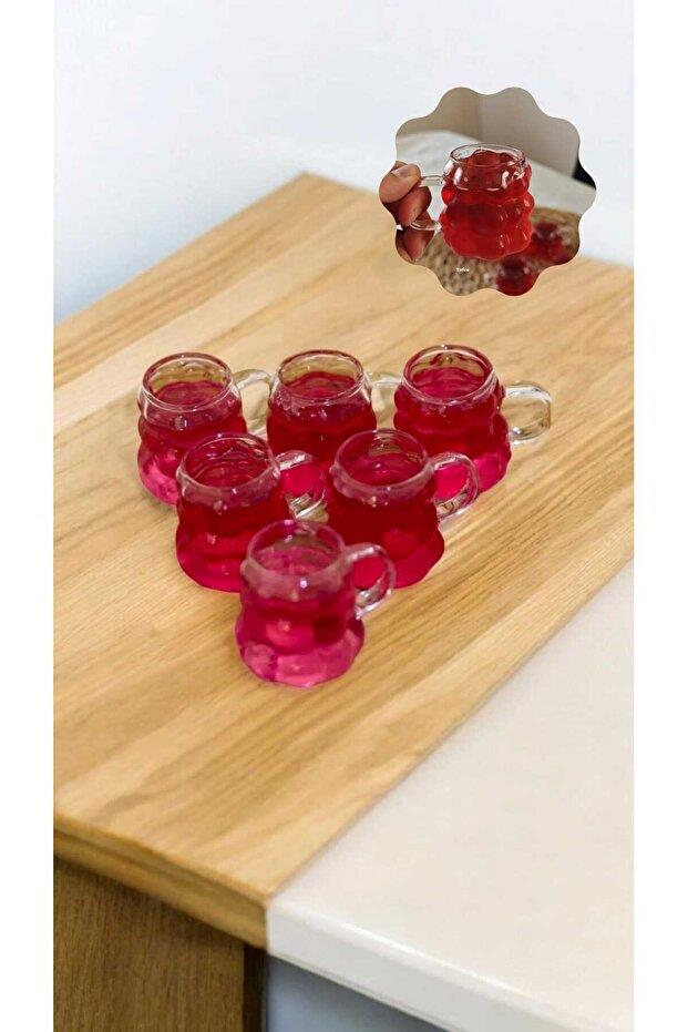 6 Adet Mini Kulplu Üzüm Bardak