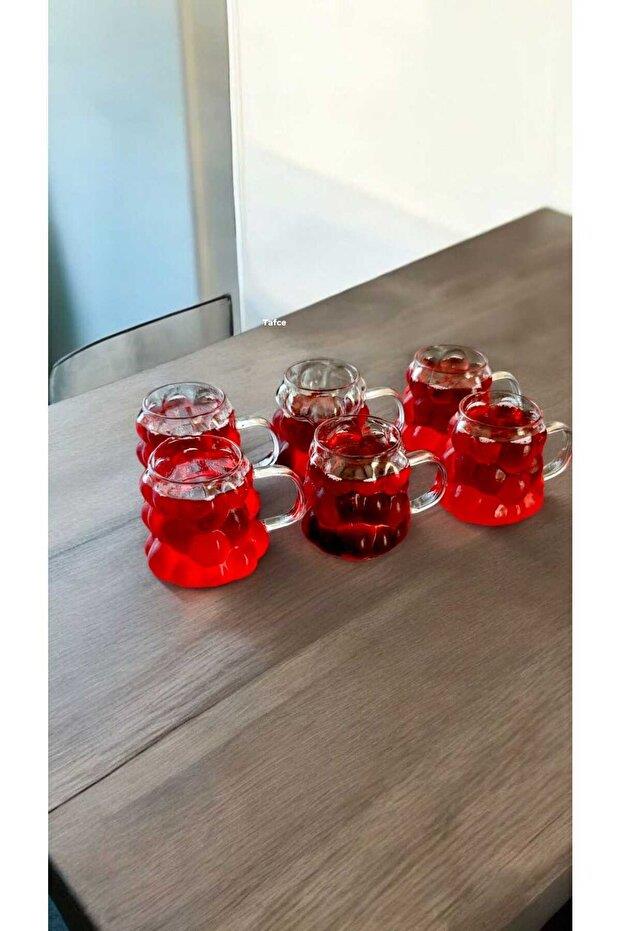 6 Adet Mini Kulplu Üzüm Bardak
