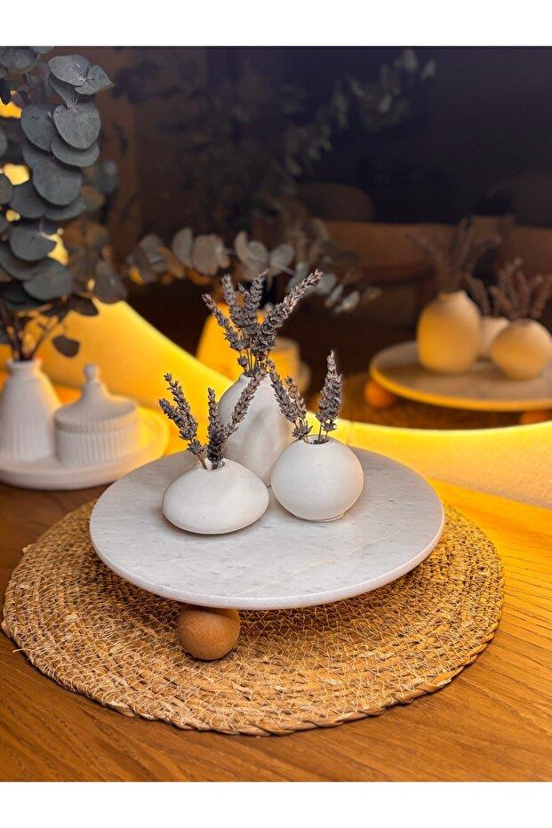 Yuvarlak Mermer Sunu Tabağı 28cm