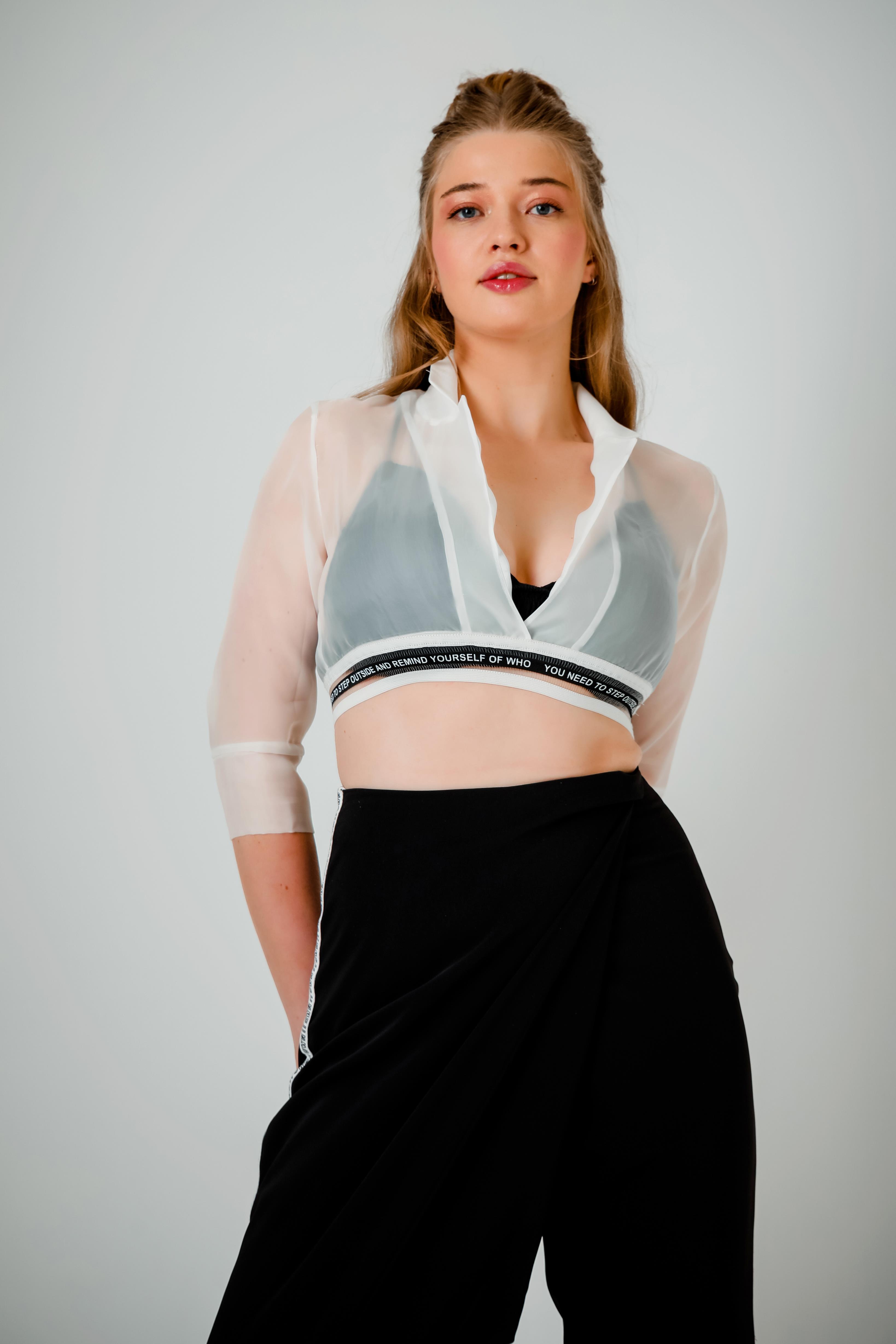 Mirach Top - Organze Kısa Bluz
