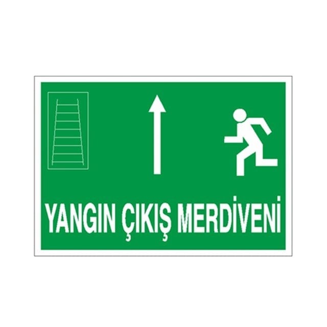 Yangın Çıkış Merdiveni Yukarı Ok