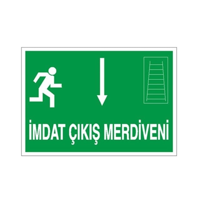 İmdat Çıkış Merdiveni Aşağı Ok