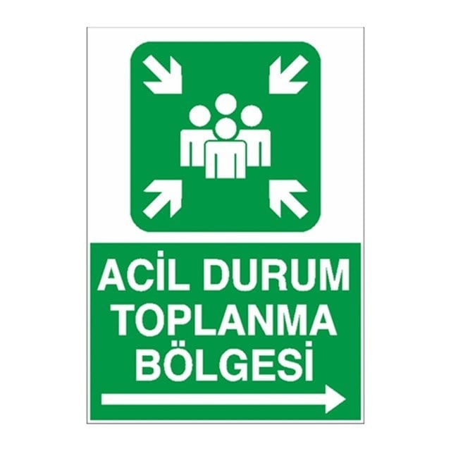 Acil Durum Toplanma Bölgesi Sağ Ok
