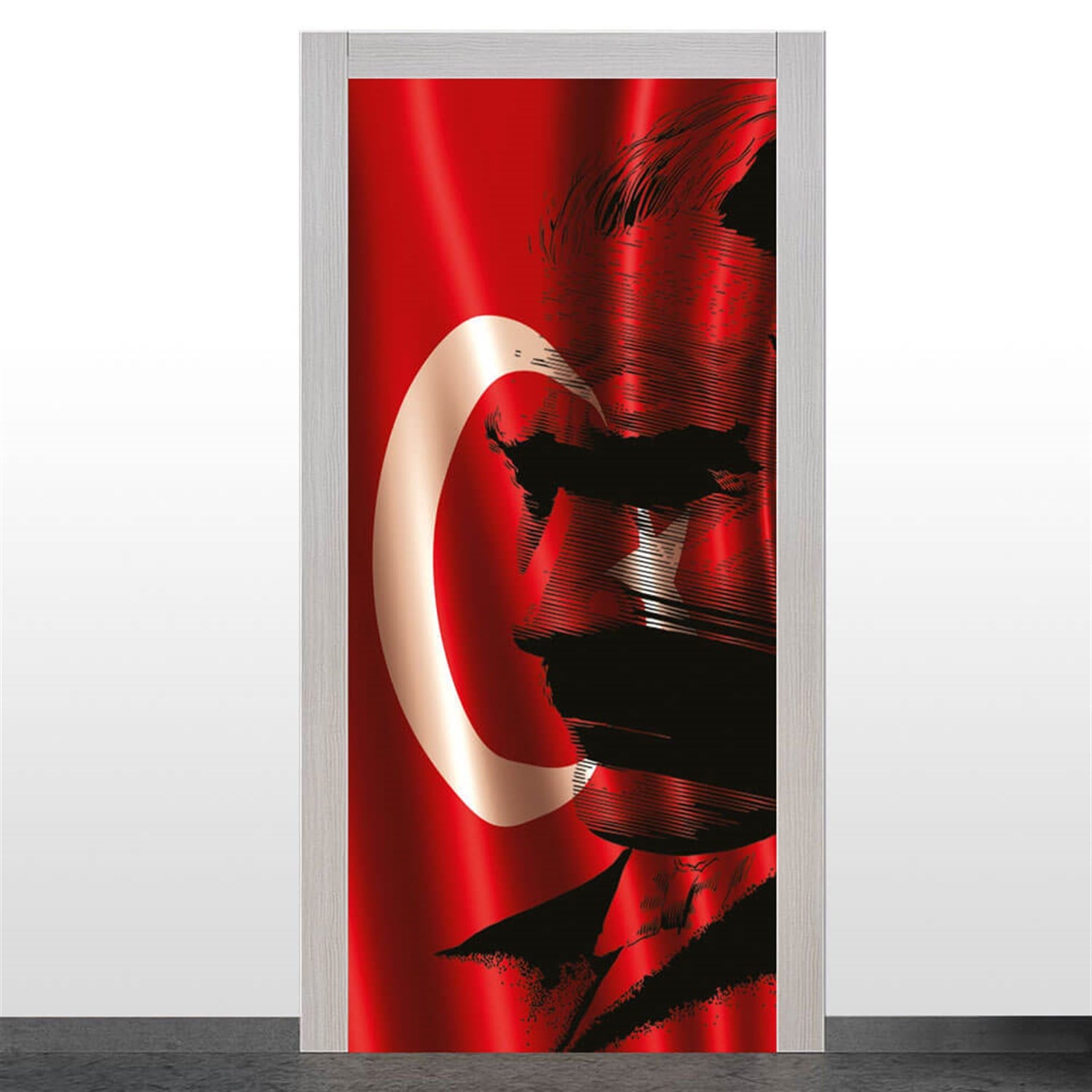 Atatürk ve Bayrak Kapı Giydirme