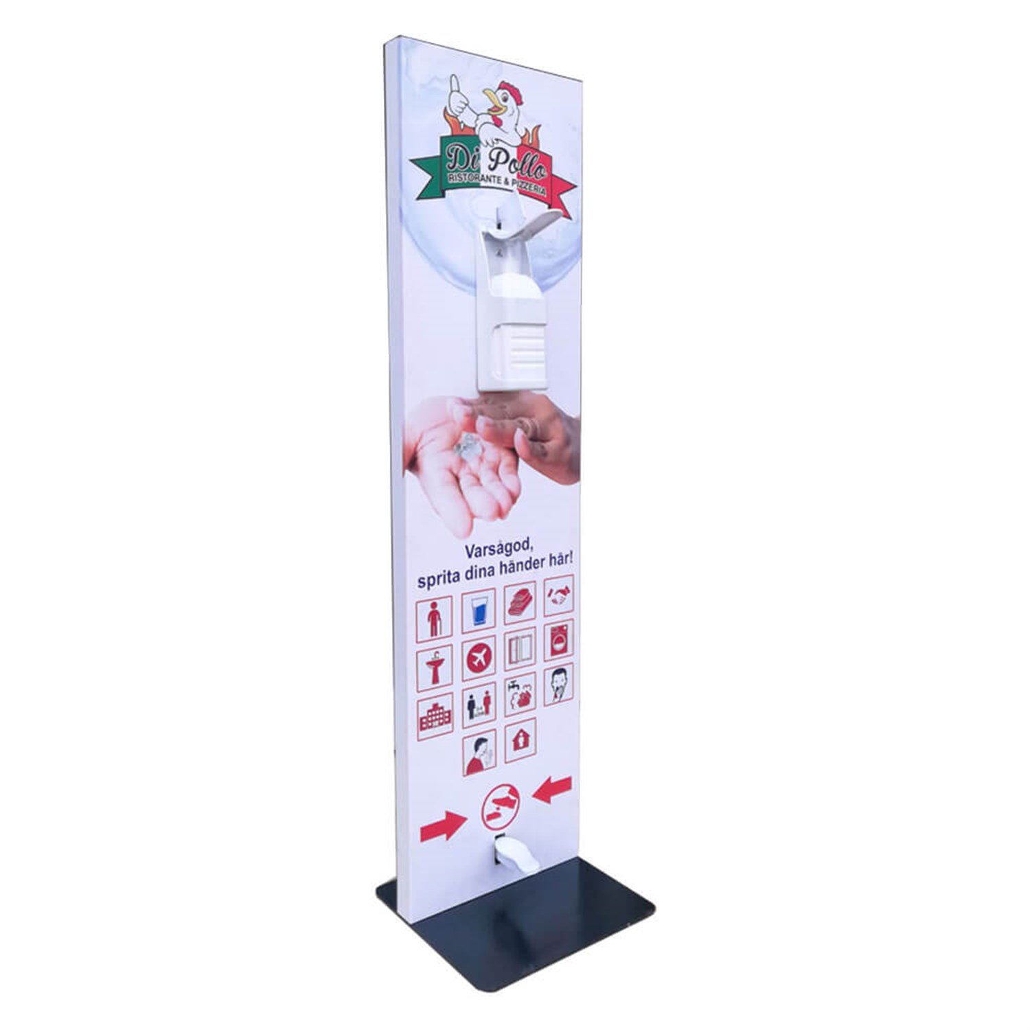 Ayak Pedallı Dezenfektan Standı