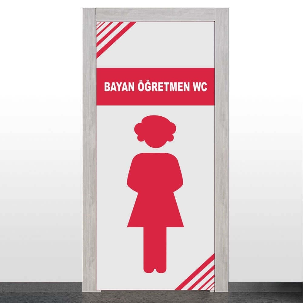 Bayan Öğretmen WC Kapı Giydirme