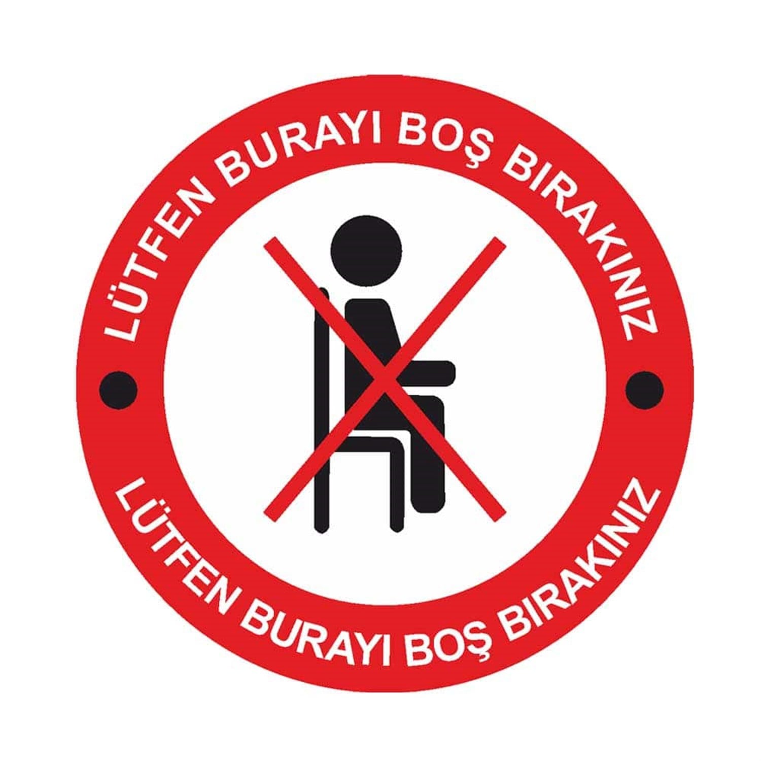Boş Bırak Uyarı sticker