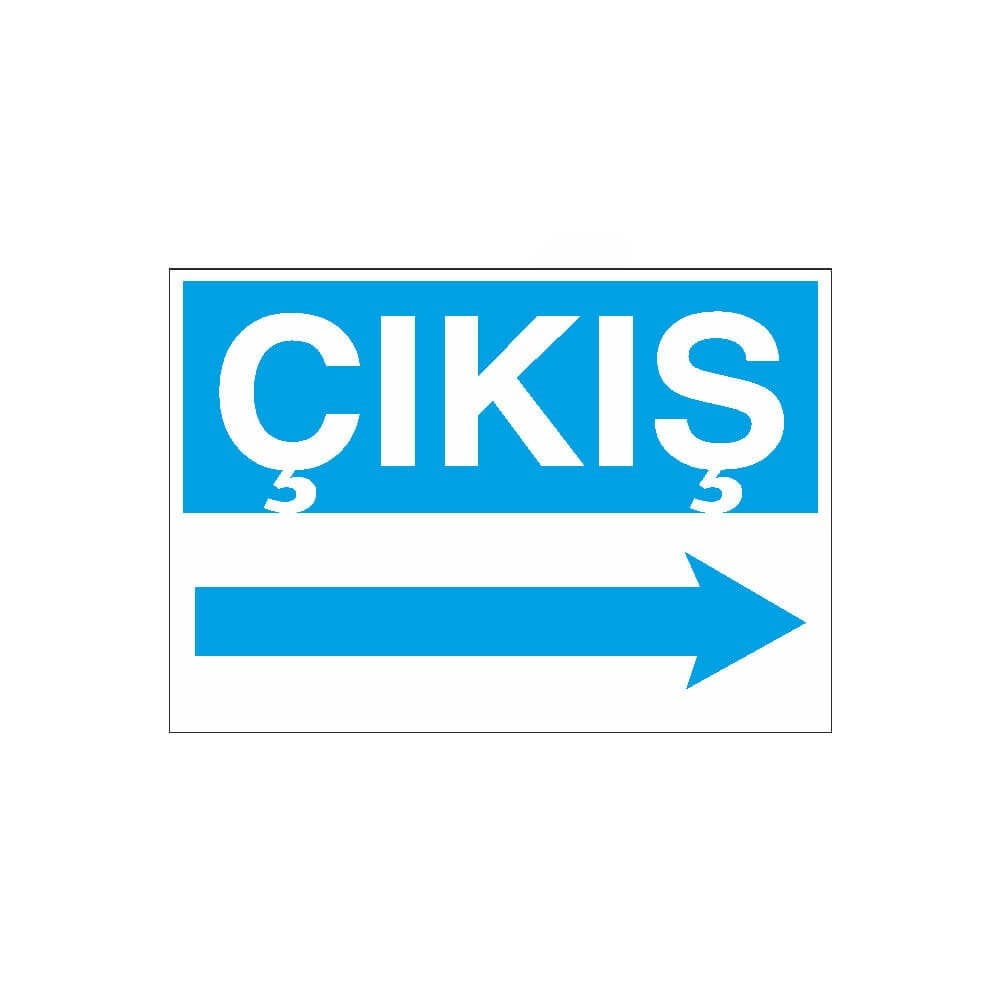 Çıkış Sağ Ok Uyarı Levhası