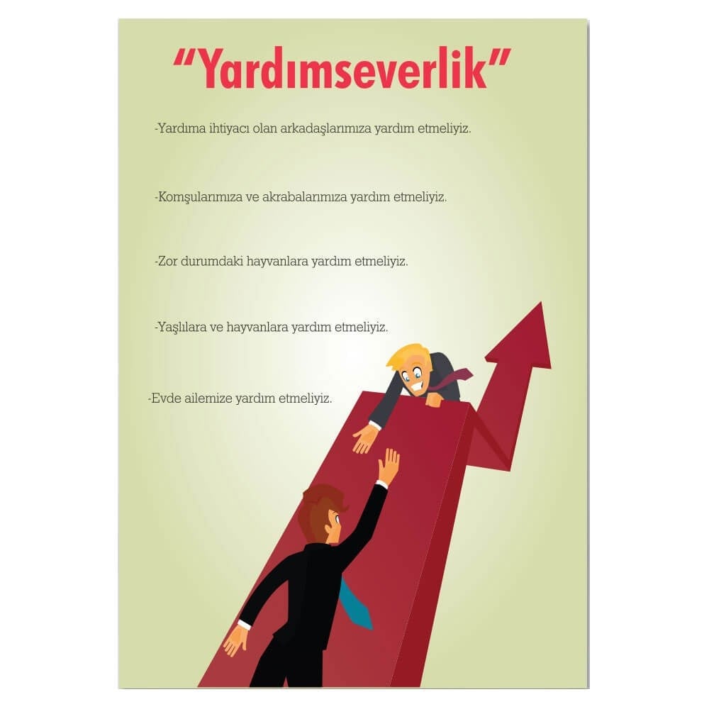 Değerler Eğitimi Afişi (Yardımseverlik)