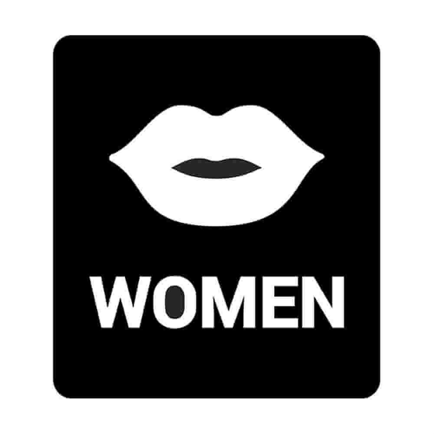Dekoratif Bayan WC Kap İsimliği