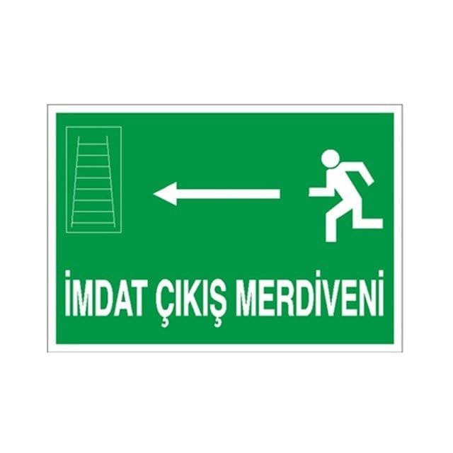 İmdat Çıkış Merdiveni Sol Ok