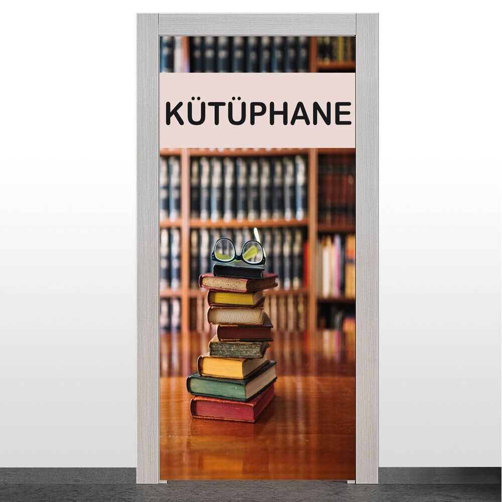 Kütüphane Kapı Giydirme