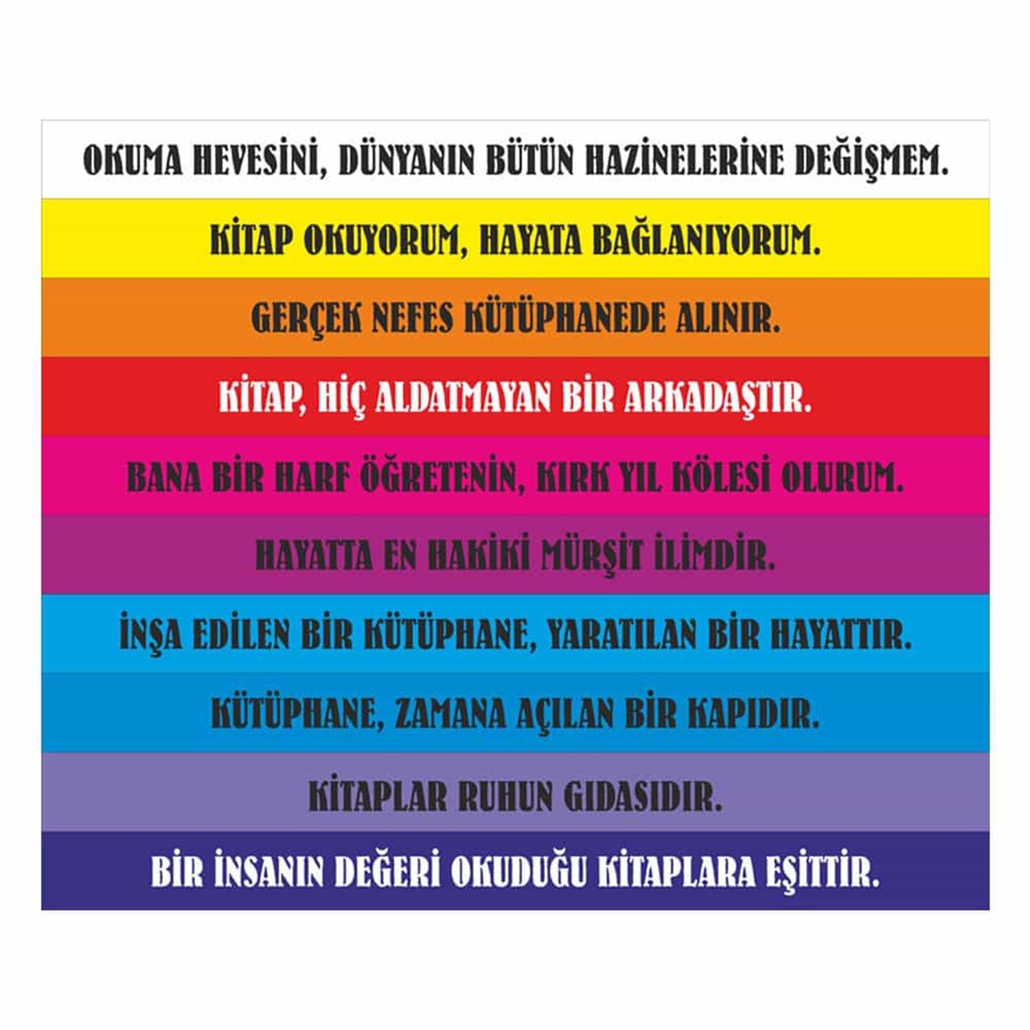 Kütüphane Merdiven Yazıları