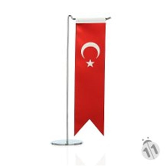 Masa Bayrak Direği Tekli Nikel L Telli