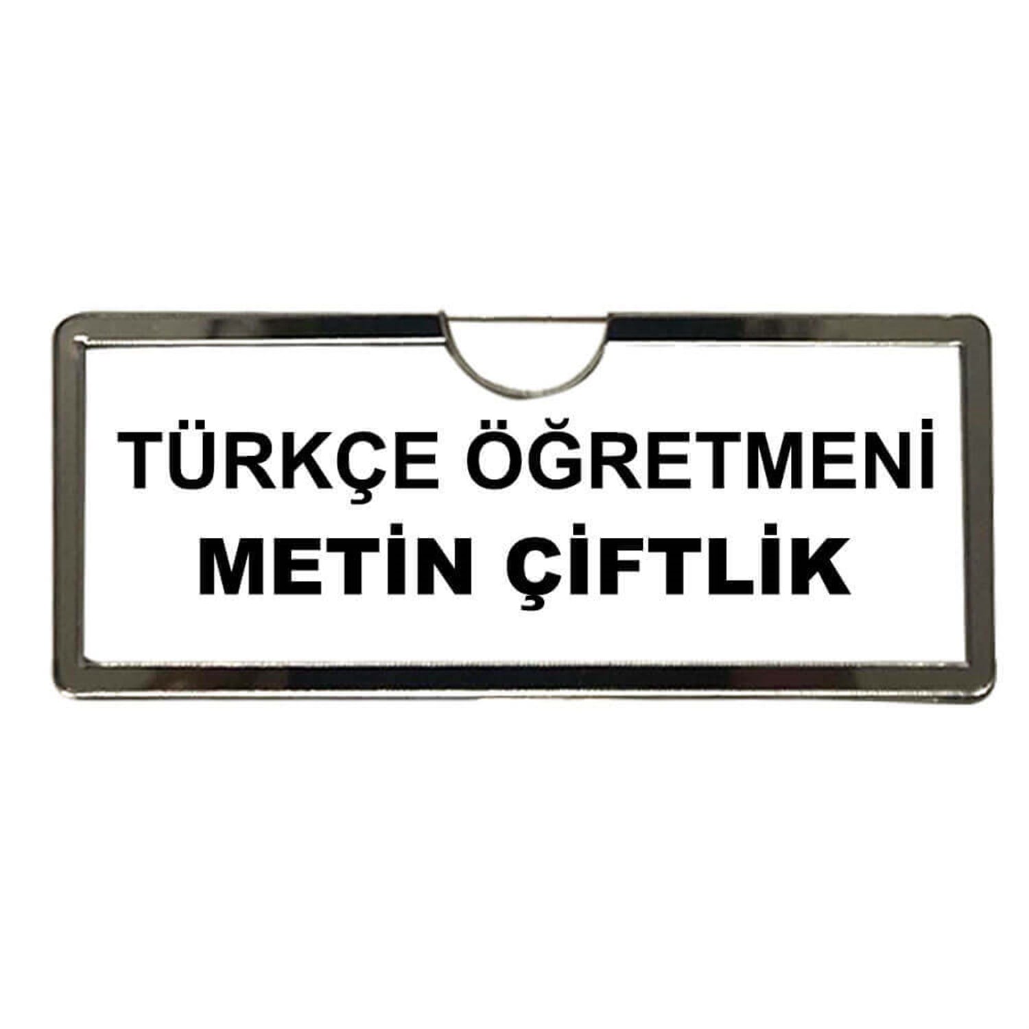 Öğrenci ve Öğretmen Dolap İsimliği (8,5X3,5cm)