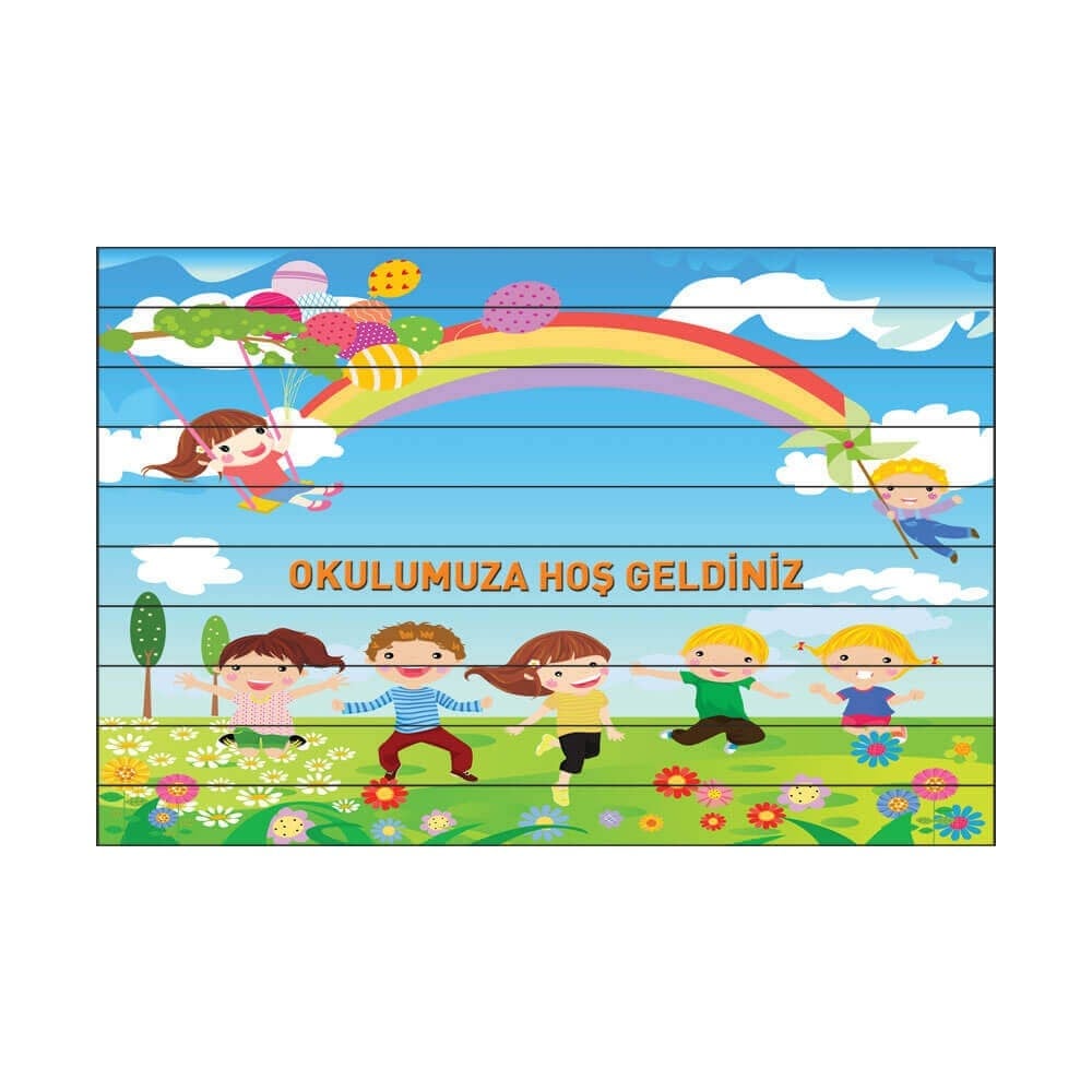 Okulumuza Hoşgeldiniz Merdiven Giydirme