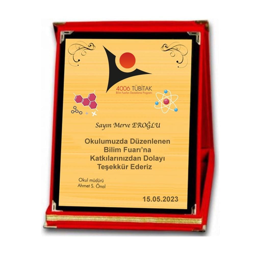 orktbtkplkt4Bilim Fuarı Plaket (12x16)Genel PlaketlerOkularenkkat