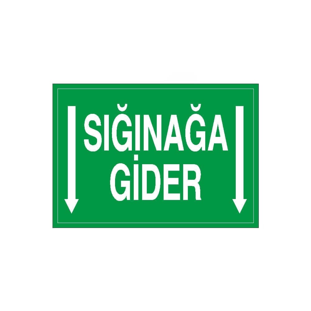 Sığınağa Gider Aşağı Ok