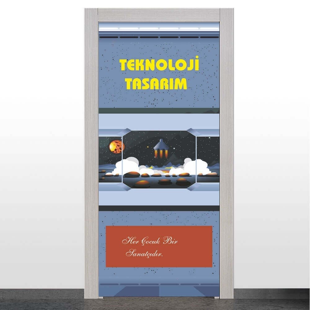 Teknoloji Tasarım Sınıfı Kapı Giydirme