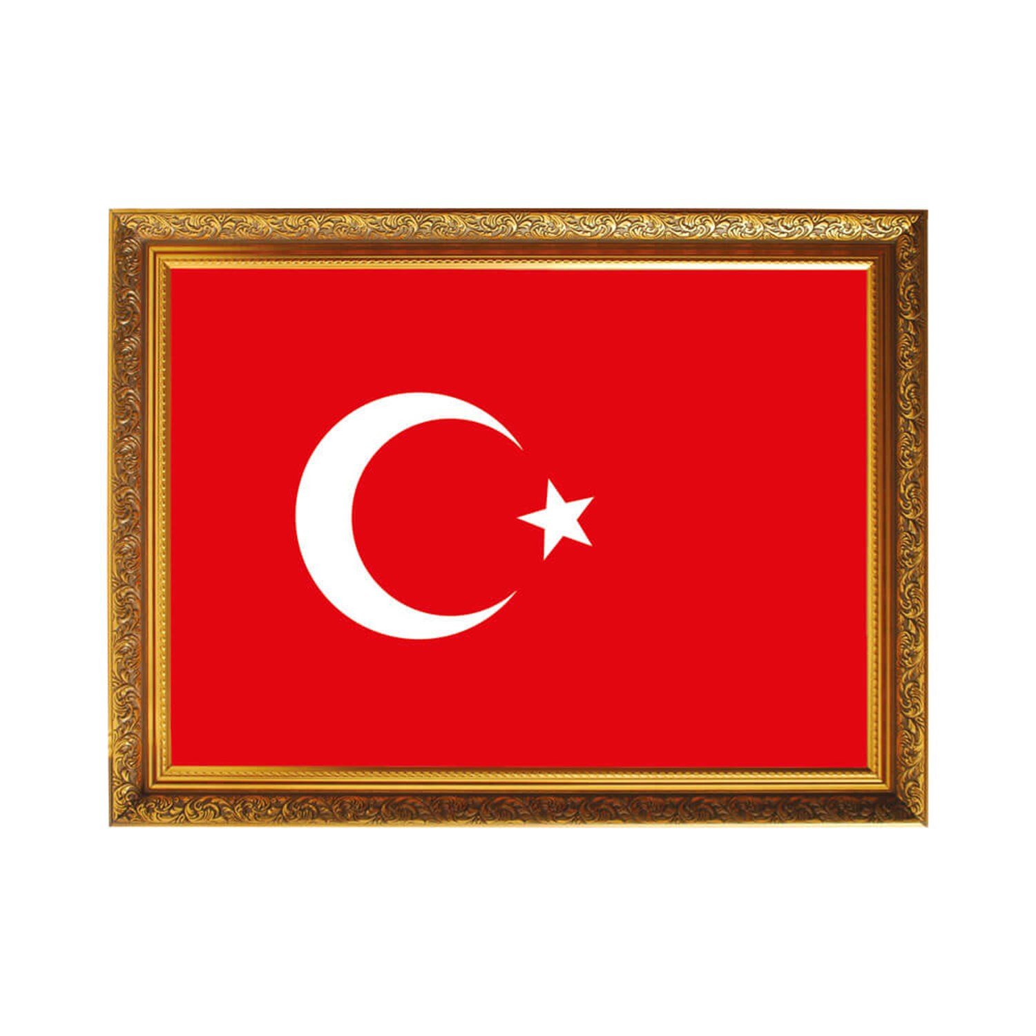 Türk Bayrağı Lüks Mdf Çerçeveli