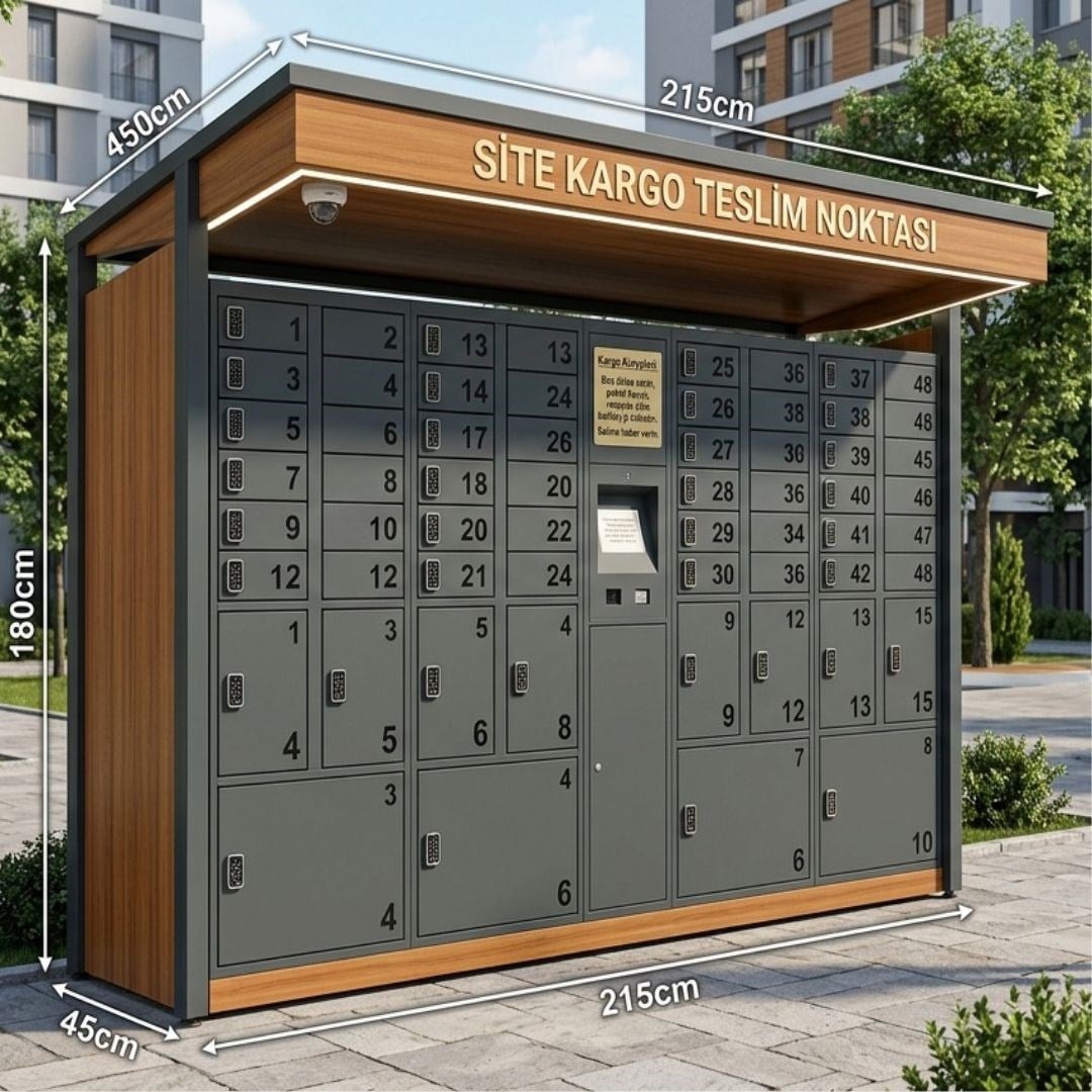 ürün615Akıllı Kargo İstasyonu - 50 Bölmeli Site İçi Şifreli Kargo Teslim DolabıÖZEL TASARIM VE UYGULAMALAROkularenkkat